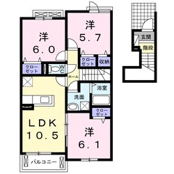 エトワール沖洲Ｂの物件間取画像